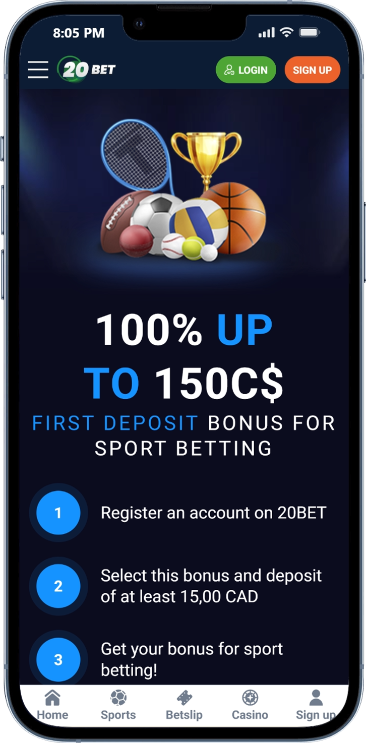 sportsbook bonus 20bet